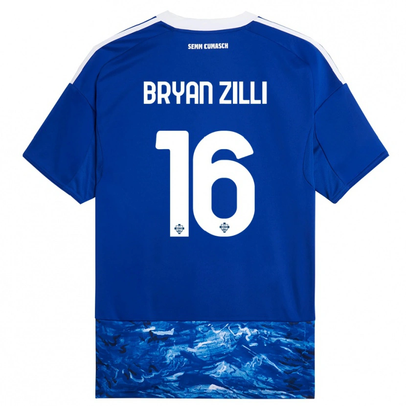 DanxenメンズRocco Bryan Zilli#16ブルー ホワイトホームシャツ2025/26ジャージーユニフォーム