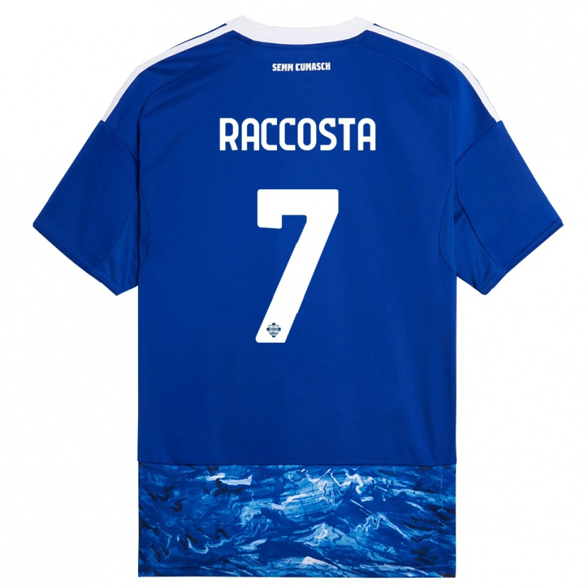 DanxenメンズJacopo Raccosta#7ブルー ホワイトホームシャツ2025/26ジャージーユニフォーム