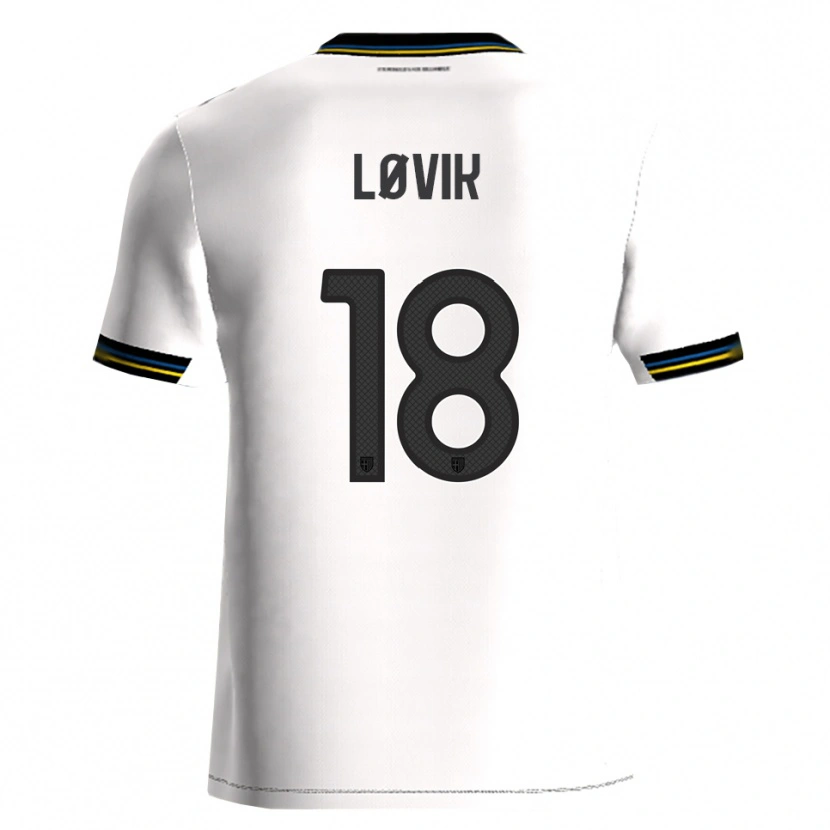 DanxenメンズMathias Løvik#18ホワイト ブラックホームシャツ2025/26ジャージーユニフォーム
