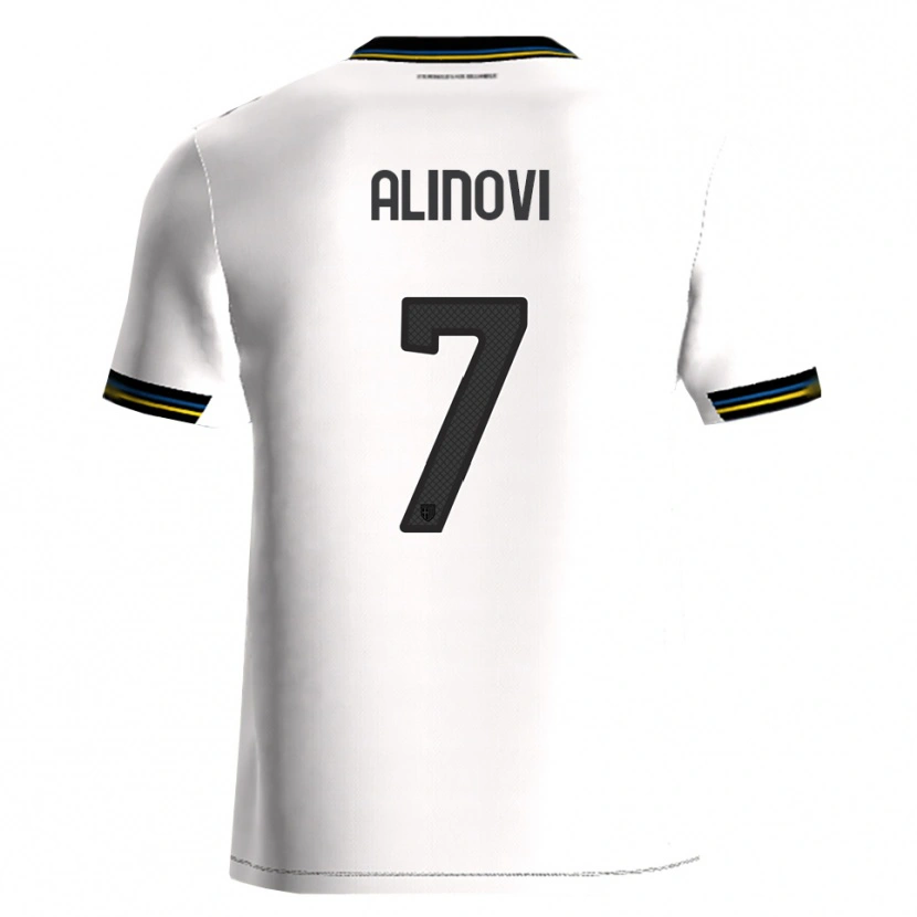 DanxenメンズFilippo Alinovi#7ホワイト ブラックホームシャツ2025/26ジャージーユニフォーム