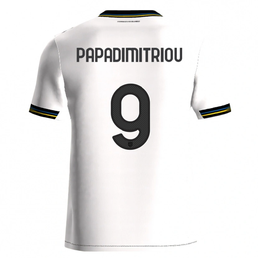 DanxenメンズEirinaios Papadimitriou#9ホワイト ブラックホームシャツ2025/26ジャージーユニフォーム