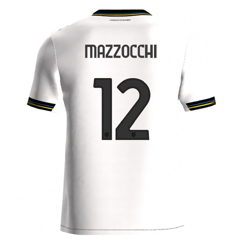 DanxenメンズAlessandro Mazzocchi#12ホワイト ブラックホームシャツ2025/26ジャージーユニフォーム