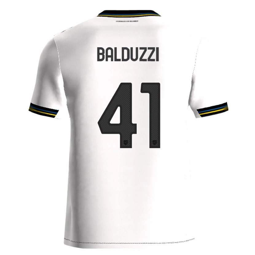 DanxenメンズDavide Balduzzi#41ホワイト ブラックホームシャツ2025/26ジャージーユニフォーム