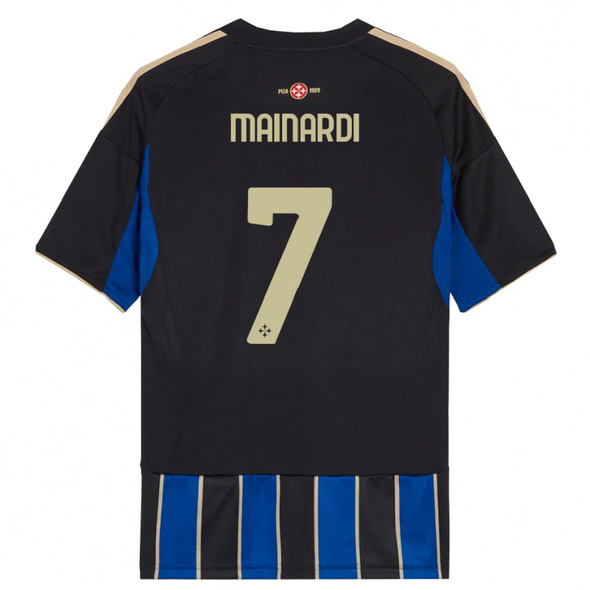 DanxenメンズGianmarco Mainardi#7ブラック ブルーホームシャツ2025/26ジャージーユニフォーム