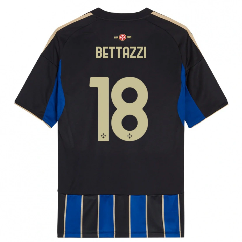 DanxenメンズBrando Bettazzi#18ブラック ブルーホームシャツ2025/26ジャージーユニフォーム