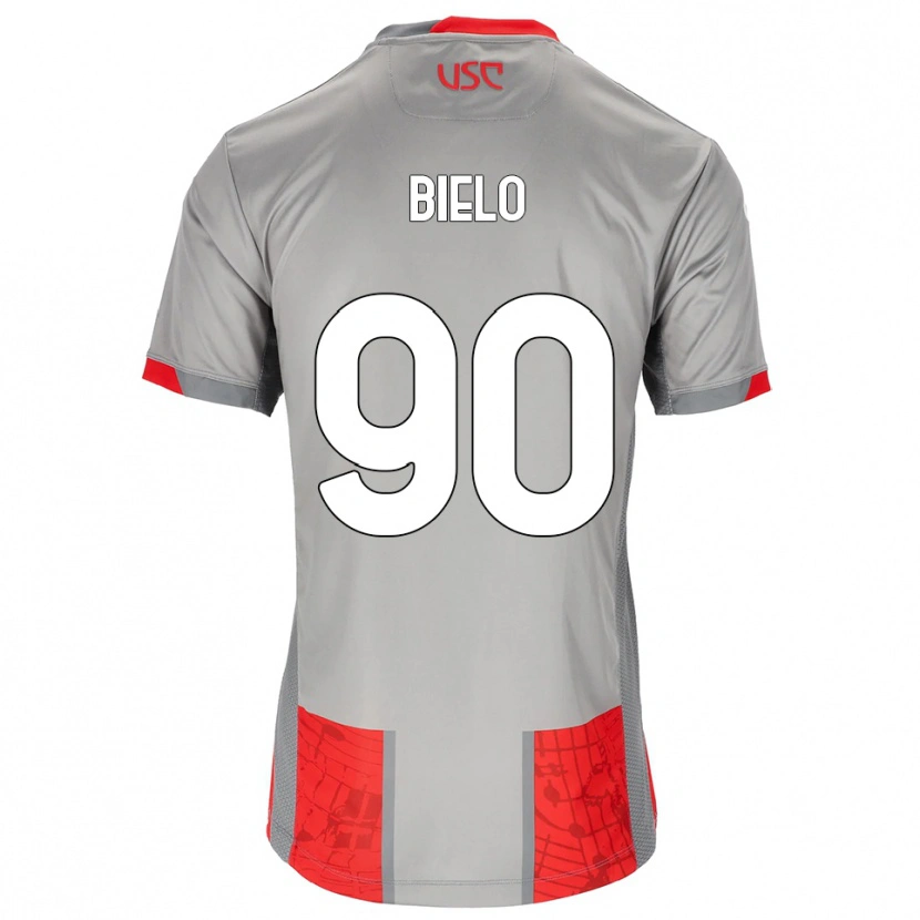 DanxenメンズManu Bielo#90レッド グレーホームシャツ2025/26ジャージーユニフォーム