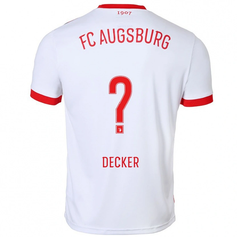 DanxenメンズTim Decker#0ホワイト レッドホームシャツ2025/26ジャージーユニフォーム