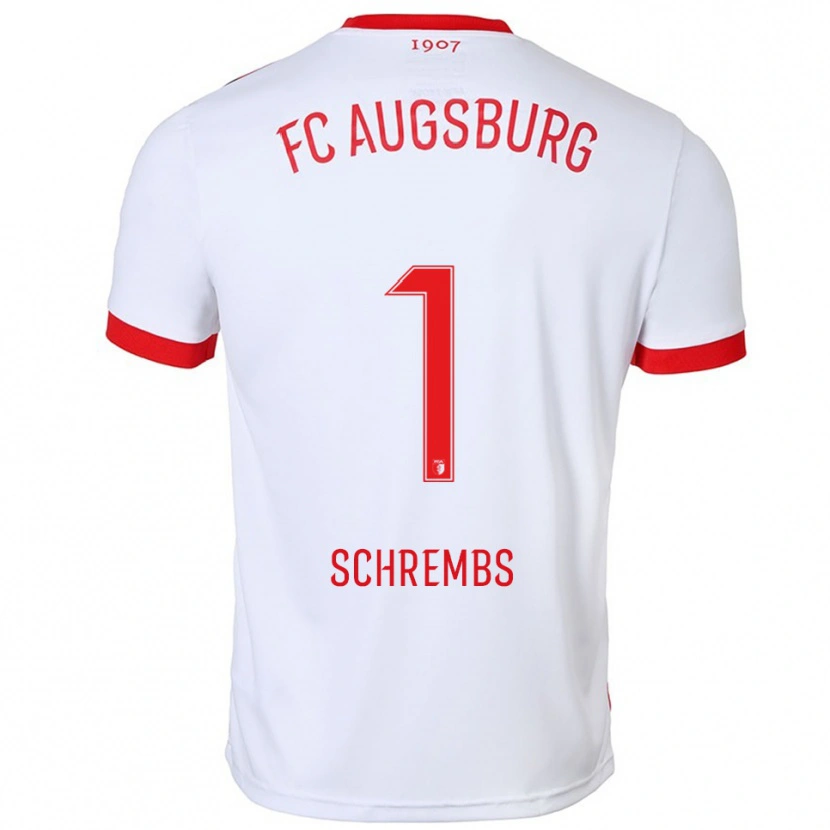 DanxenメンズLuis Schrembs#1ホワイト レッドホームシャツ2025/26ジャージーユニフォーム