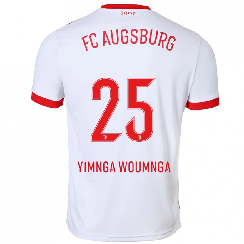DanxenメンズBatkam Yimnga Woumnga#25ホワイト レッドホームシャツ2025/26ジャージーユニフォーム
