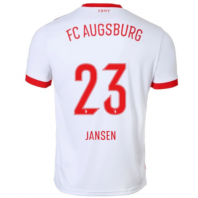 DanxenメンズAnnika Jansen#23ホワイト レッドホームシャツ2025/26ジャージーユニフォーム