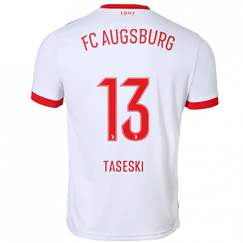 DanxenメンズKristijan Taseski#13ホワイト レッドホームシャツ2025/26ジャージーユニフォーム