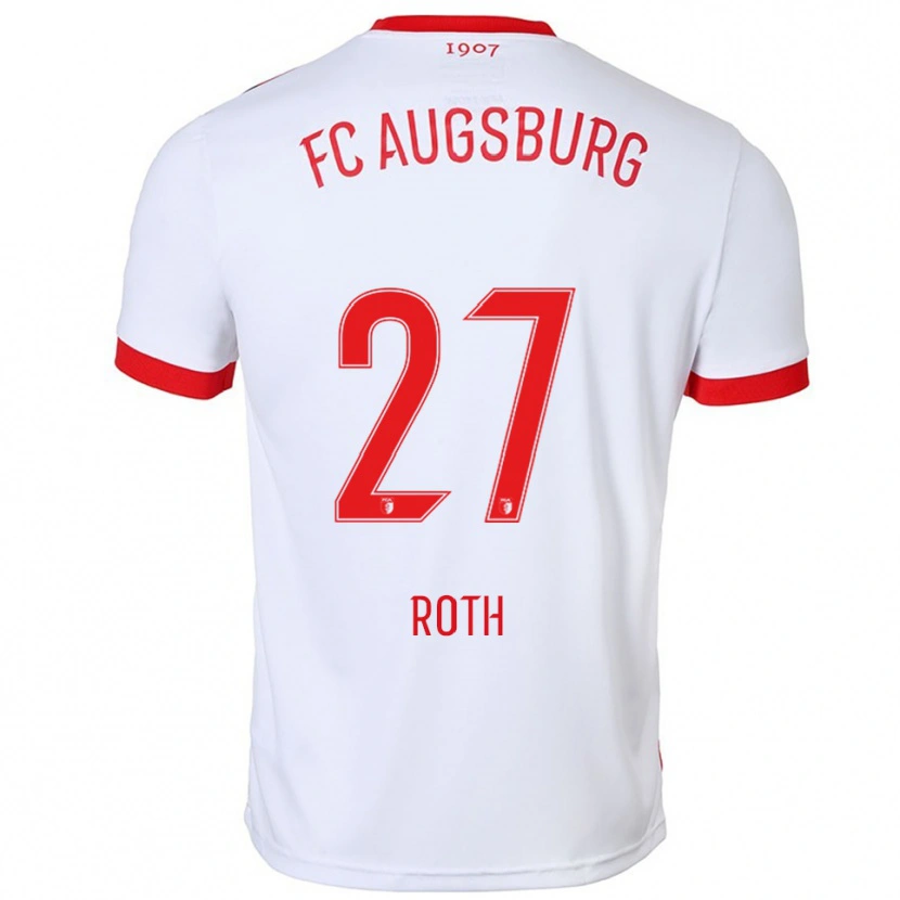 DanxenメンズConstantin Roth#27ホワイト レッドホームシャツ2025/26ジャージーユニフォーム