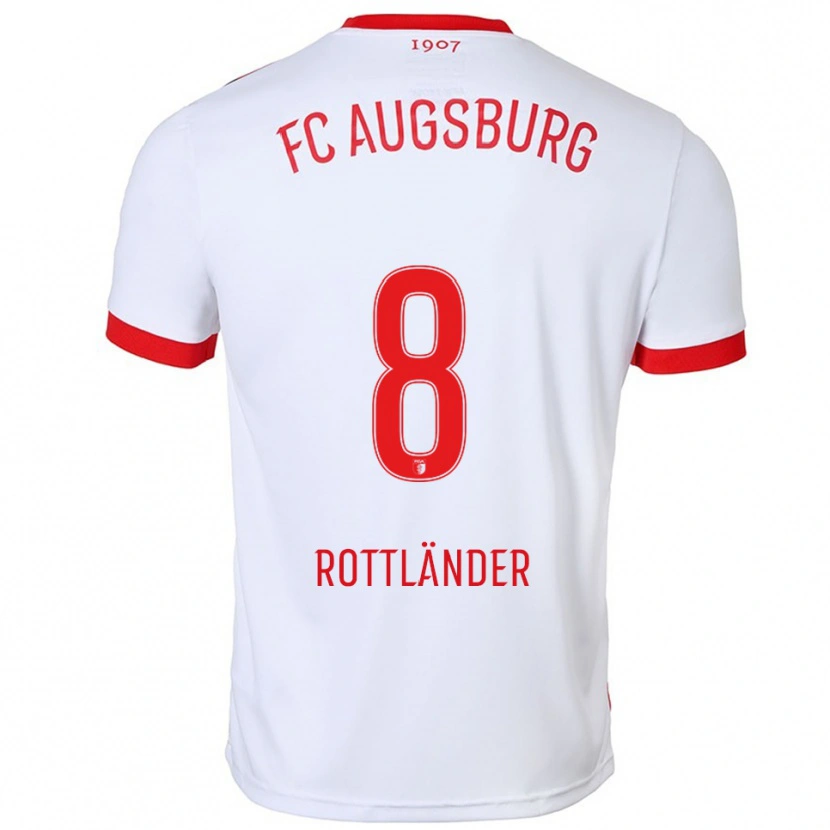 DanxenメンズAmelie Rottländer#8ホワイト レッドホームシャツ2025/26ジャージーユニフォーム