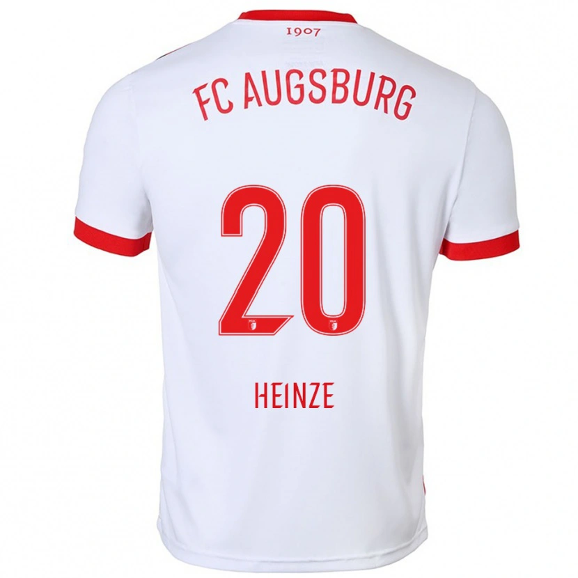 DanxenメンズFynn Heinze#20ホワイト レッドホームシャツ2025/26ジャージーユニフォーム