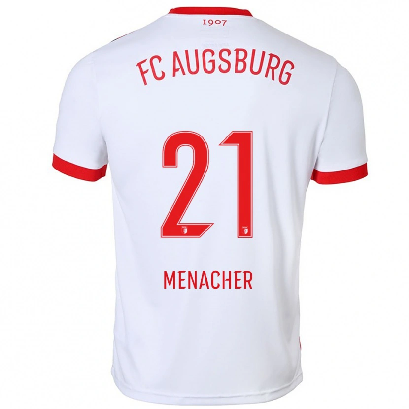 DanxenメンズAnton Menacher#21ホワイト レッドホームシャツ2025/26ジャージーユニフォーム