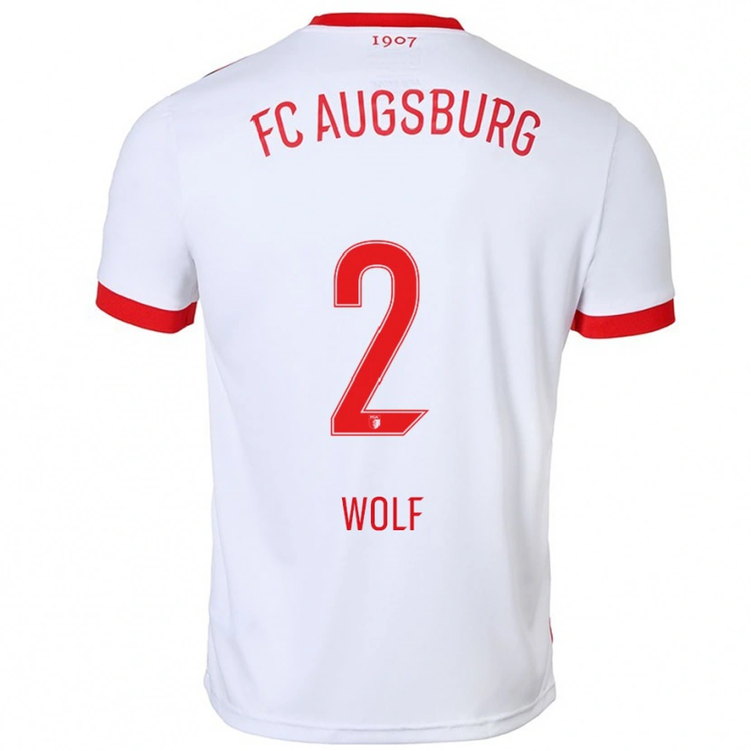 DanxenメンズPaul Wolf#2ホワイト レッドホームシャツ2025/26ジャージーユニフォーム