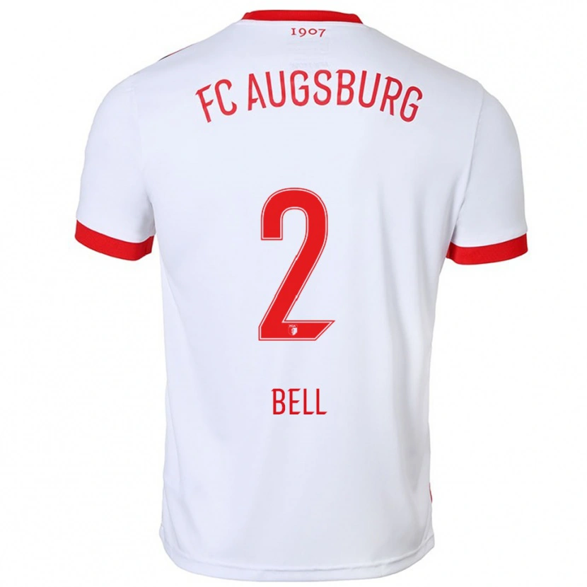 DanxenメンズJulian Bell#2ホワイト レッドホームシャツ2025/26ジャージーユニフォーム