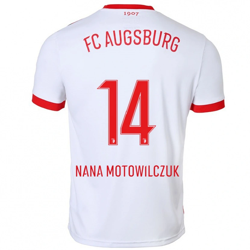 DanxenメンズKevin Nana Motowilczuk#14ホワイト レッドホームシャツ2025/26ジャージーユニフォーム