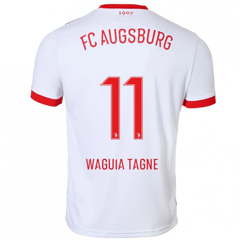 DanxenメンズEvan Waguia Tagne#11ホワイト レッドホームシャツ2025/26ジャージーユニフォーム