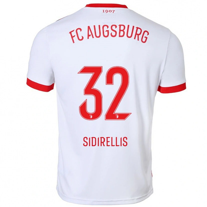 DanxenメンズKonstantinos Sidirellis#32ホワイト レッドホームシャツ2025/26ジャージーユニフォーム
