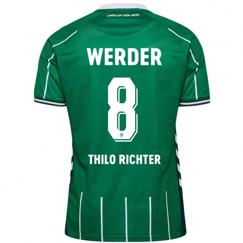 DanxenメンズJasper Thilo Richter#8グリーン ホワイトホームシャツ2025/26ジャージーユニフォーム