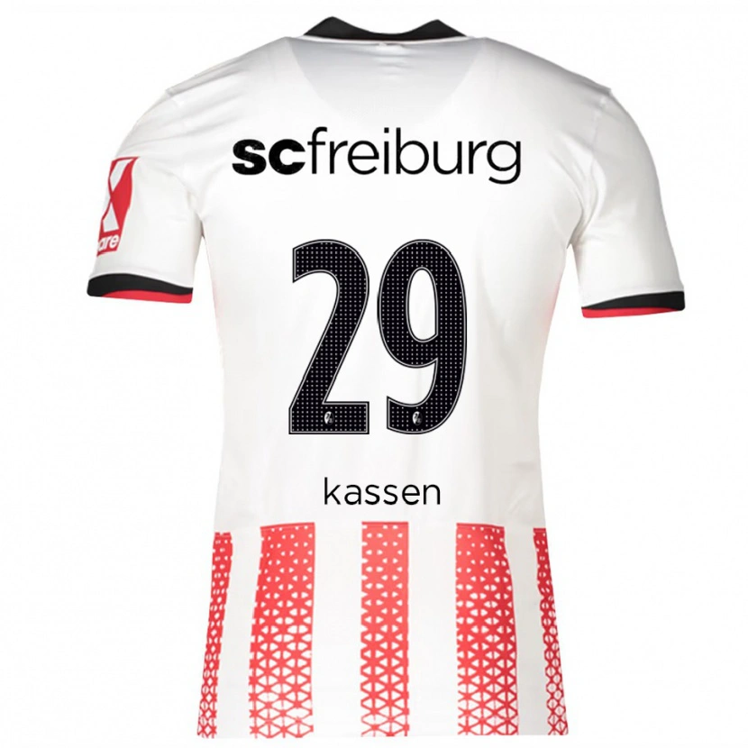 DanxenメンズJulia Kassen#29ホワイト レッドホームシャツ2025/26ジャージーユニフォーム