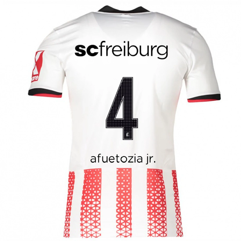 DanxenメンズJunior Atemkeng#4ホワイト レッドホームシャツ2025/26ジャージーユニフォーム
