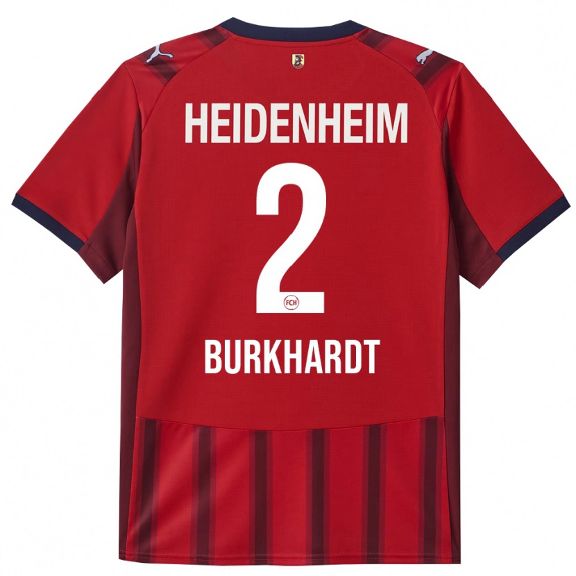 DanxenメンズHannes Burkhardt#2レッド ネイビーホームシャツ2025/26ジャージーユニフォーム