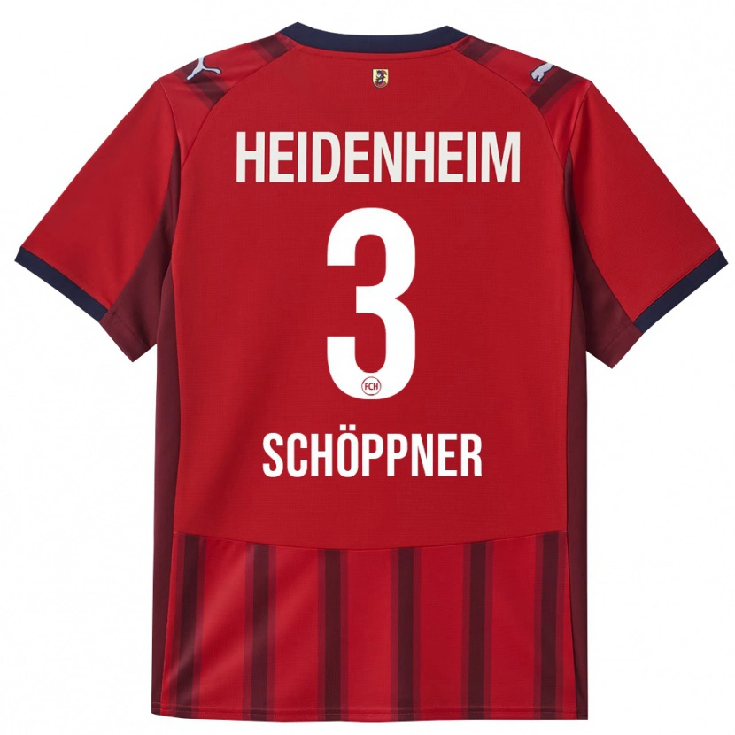 DanxenメンズJan Schöppner#3レッド ネイビーホームシャツ2025/26ジャージーユニフォーム