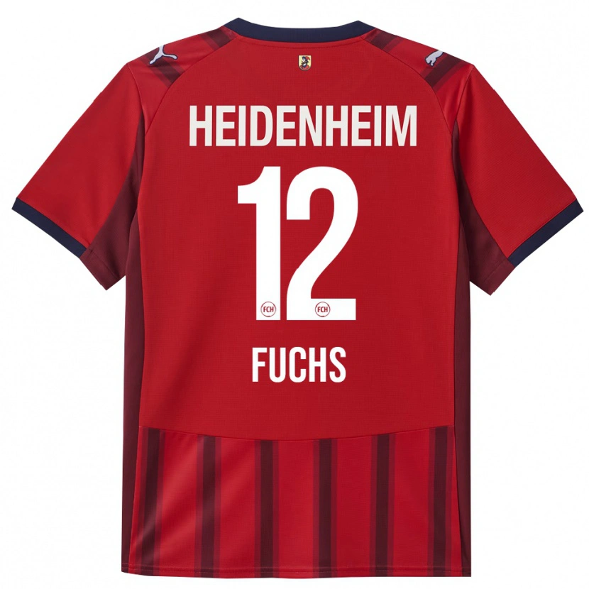 DanxenメンズCeline Fuchs#12レッド ネイビーホームシャツ2025/26ジャージーユニフォーム
