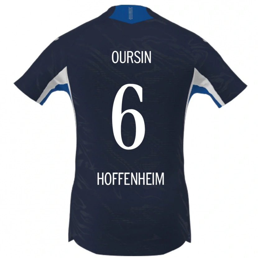 DanxenメンズFredrik Oursin#6ネイビー ホワイトホームシャツ2025/26ジャージーユニフォーム