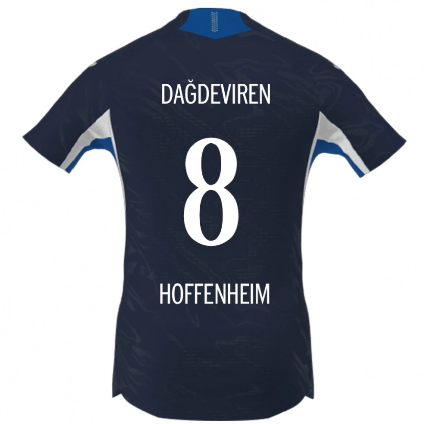 DanxenメンズDiren Dağdeviren#8ネイビー ホワイトホームシャツ2025/26ジャージーユニフォーム