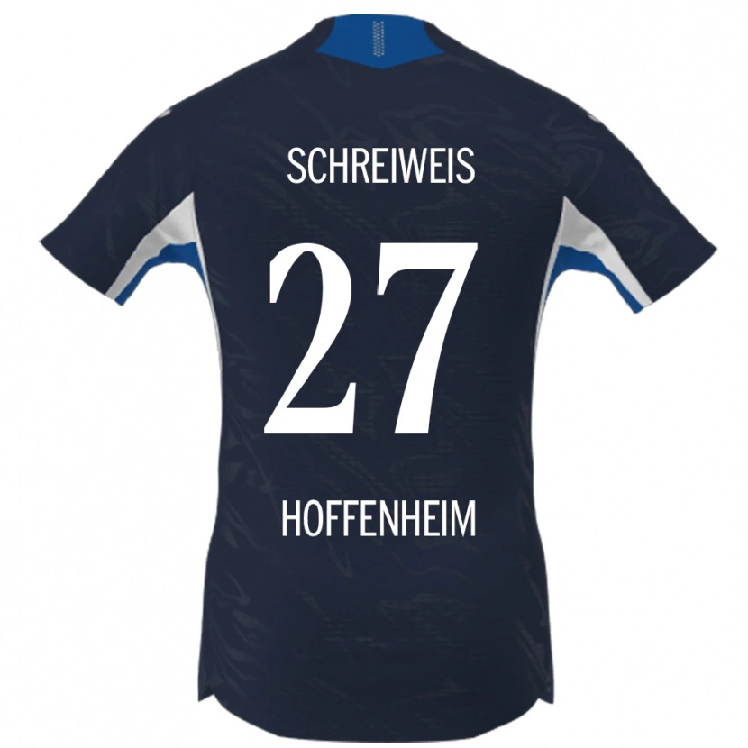 DanxenメンズBen Schreiweis#27ネイビー ホワイトホームシャツ2025/26ジャージーユニフォーム