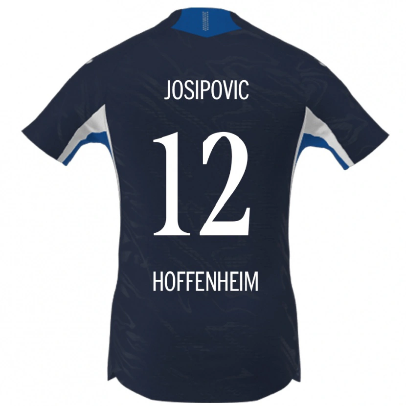 DanxenメンズMihael Josipovic#12ネイビー ホワイトホームシャツ2025/26ジャージーユニフォーム