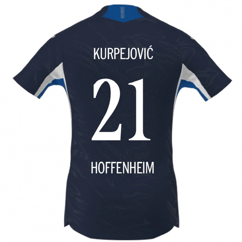 DanxenメンズAlbin Kurpejović#21ネイビー ホワイトホームシャツ2025/26ジャージーユニフォーム