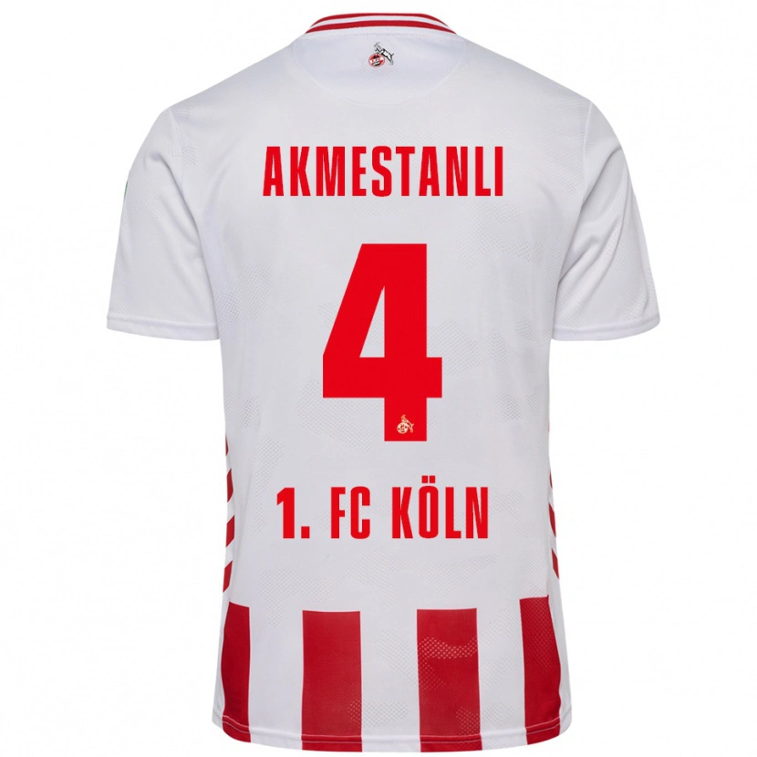 DanxenメンズTeoman Akmestanli#4ホワイト レッドホームシャツ2025/26ジャージーユニフォーム
