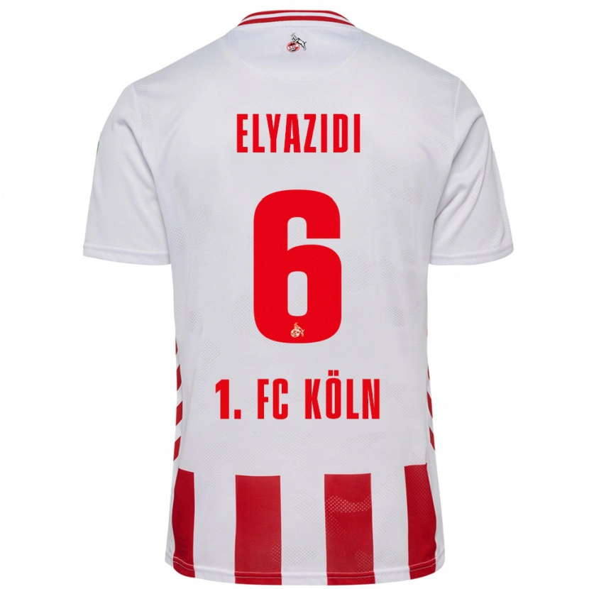 DanxenメンズIlias Elyazidi#6ホワイト レッドホームシャツ2025/26ジャージーユニフォーム