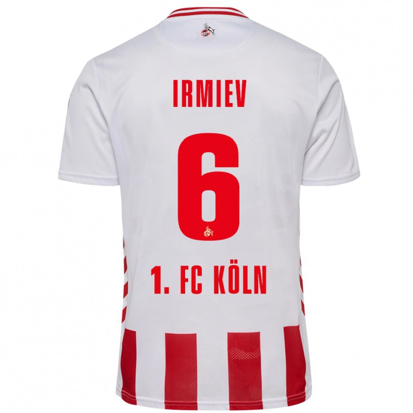 DanxenメンズKristiyan Irmiev#6ホワイト レッドホームシャツ2025/26ジャージーユニフォーム