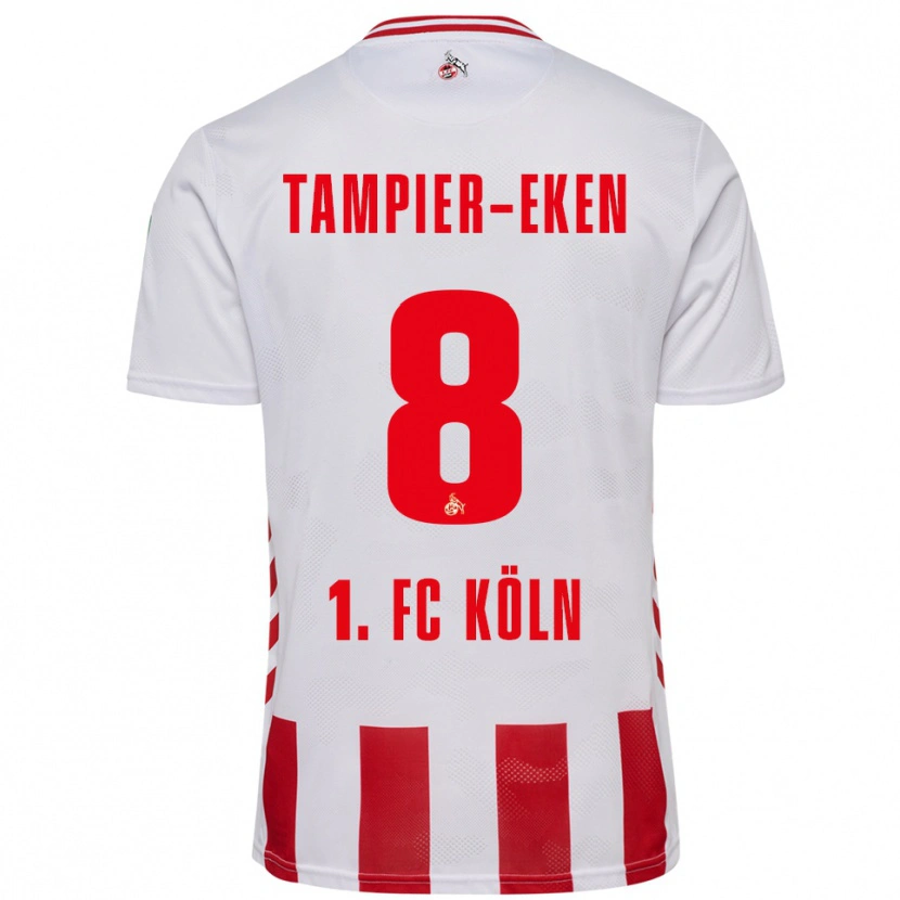 DanxenメンズPierre Tampier-Eken#8ホワイト レッドホームシャツ2025/26ジャージーユニフォーム