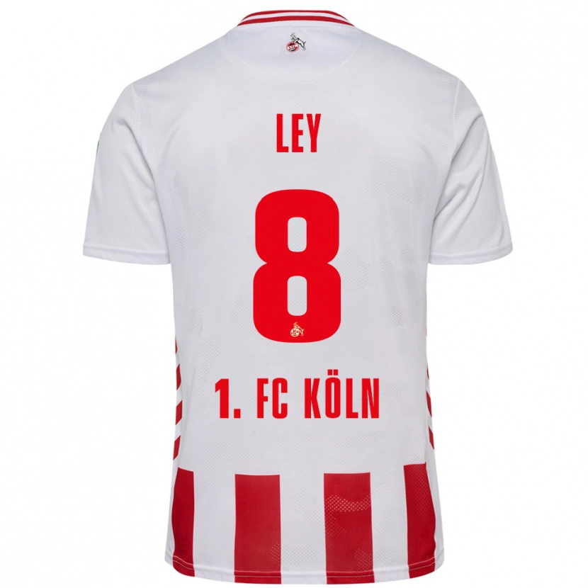 DanxenメンズBenjamin Ley#8ホワイト レッドホームシャツ2025/26ジャージーユニフォーム