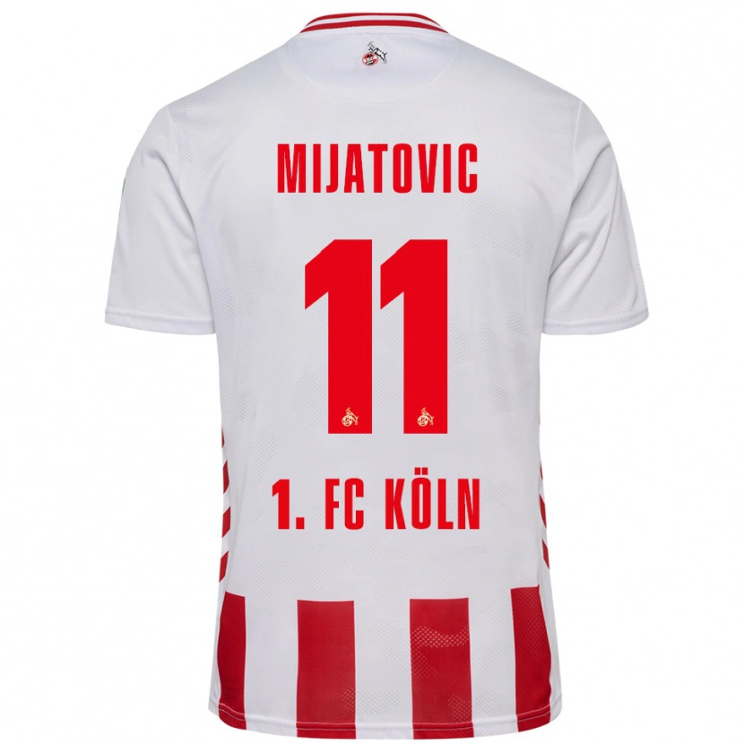 DanxenメンズLuca Mijatovic#11ホワイト レッドホームシャツ2025/26ジャージーユニフォーム