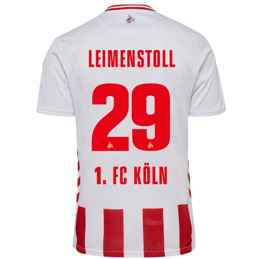 DanxenメンズVanessa Leimen­stoll#29ホワイト レッドホームシャツ2025/26ジャージーユニフォーム