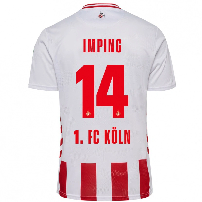 DanxenメンズCarlotta Imping#14ホワイト レッドホームシャツ2025/26ジャージーユニフォーム