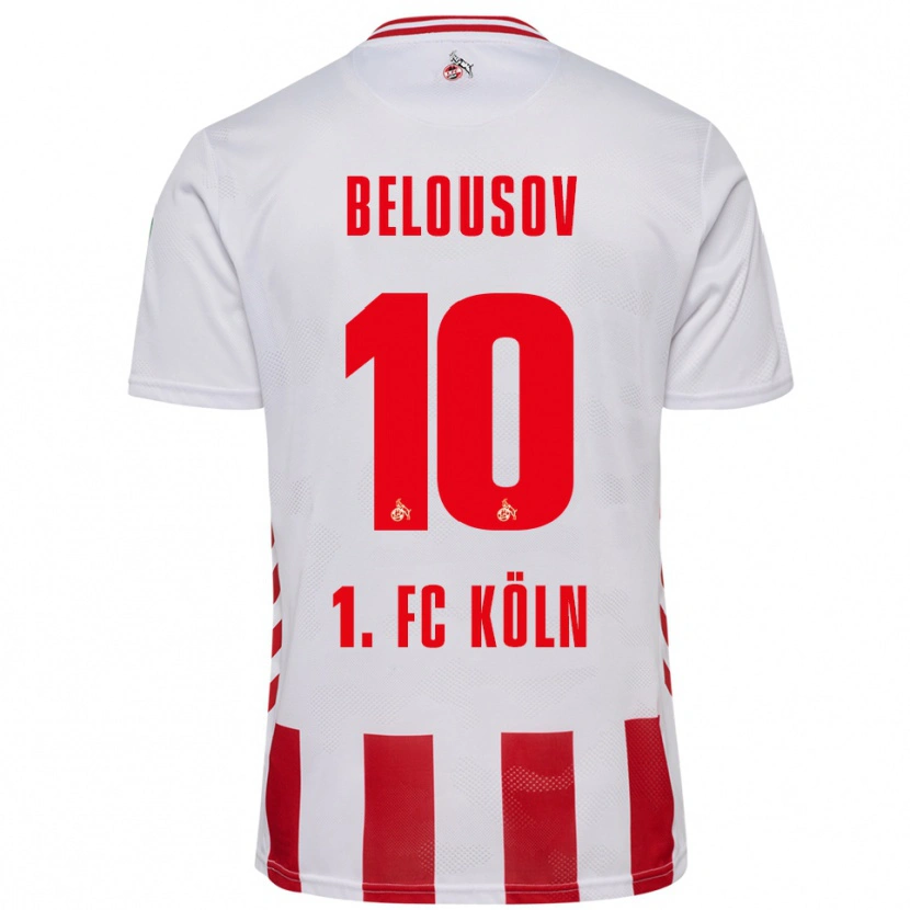 DanxenメンズArtem Belousov#10ホワイト レッドホームシャツ2025/26ジャージーユニフォーム