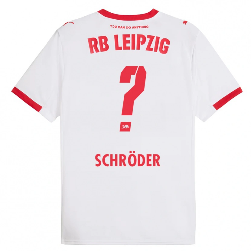 DanxenメンズLevin Schröder#0ホワイト レッドホームシャツ2025/26ジャージーユニフォーム