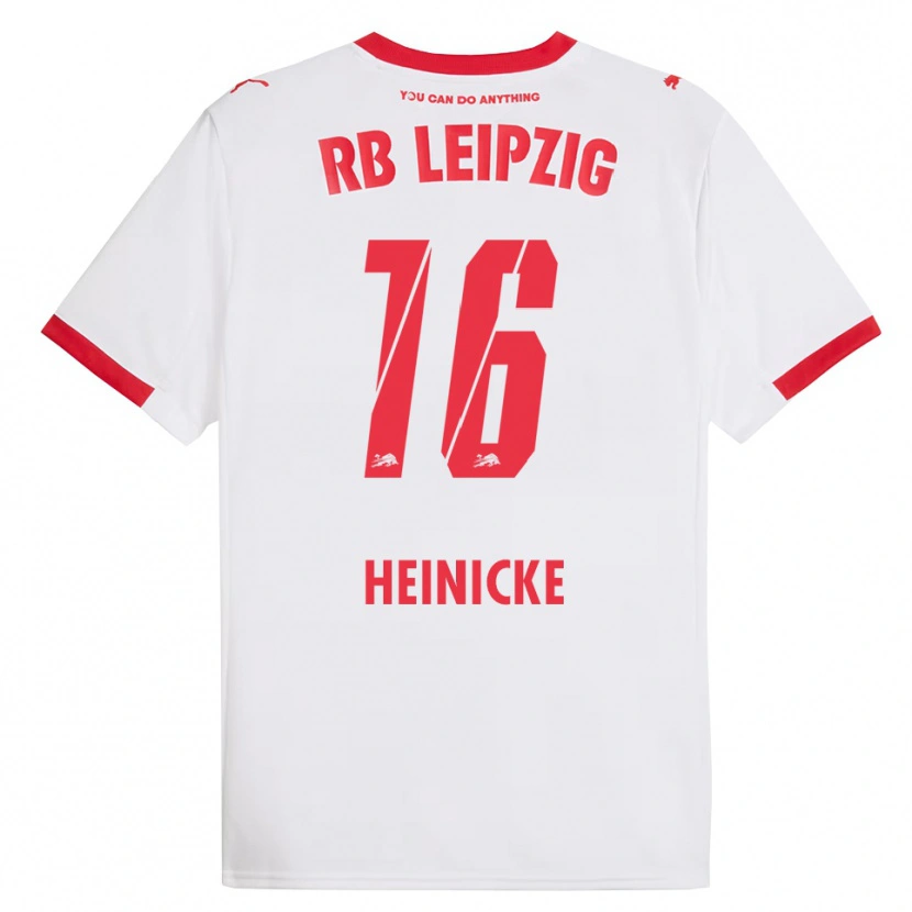 DanxenメンズNiklas Heinicke#16ホワイト レッドホームシャツ2025/26ジャージーユニフォーム