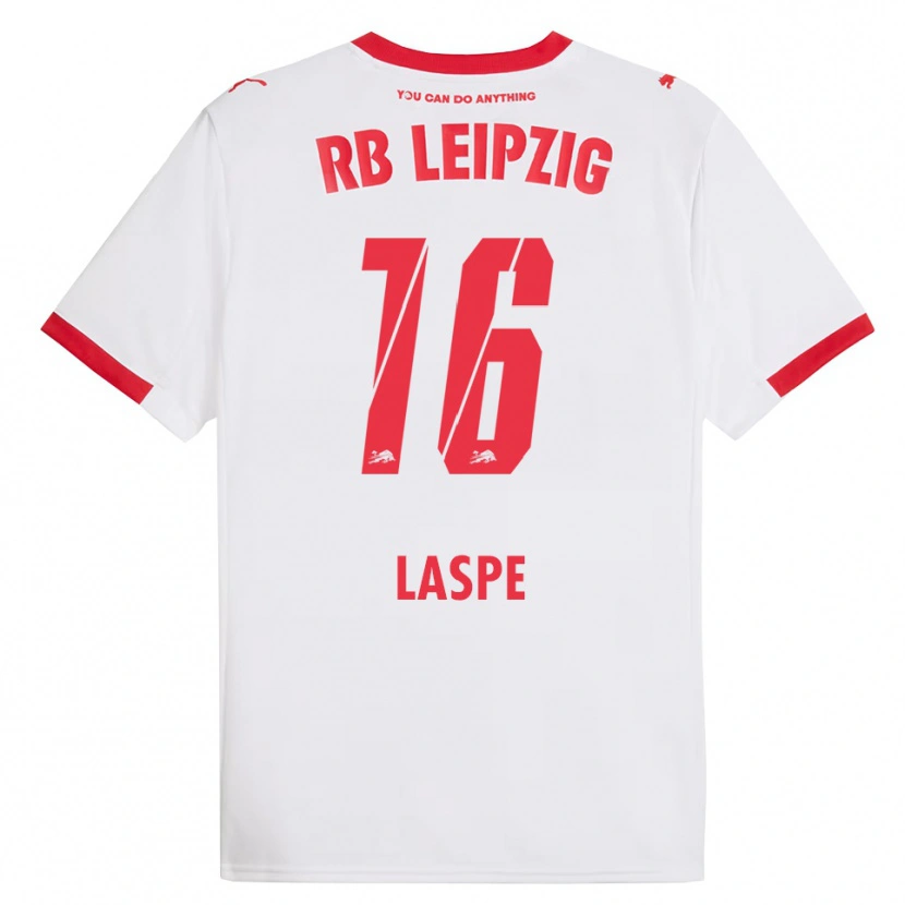 DanxenメンズHannes Laspe#16ホワイト レッドホームシャツ2025/26ジャージーユニフォーム