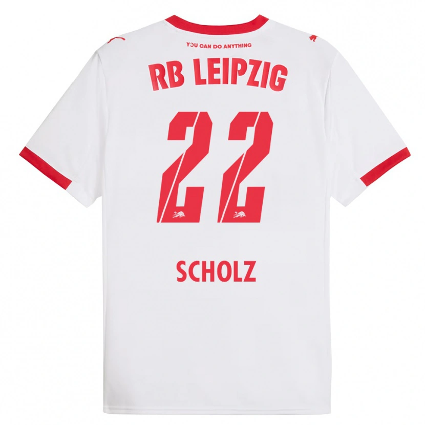 DanxenメンズEmil Scholz#22ホワイト レッドホームシャツ2025/26ジャージーユニフォーム