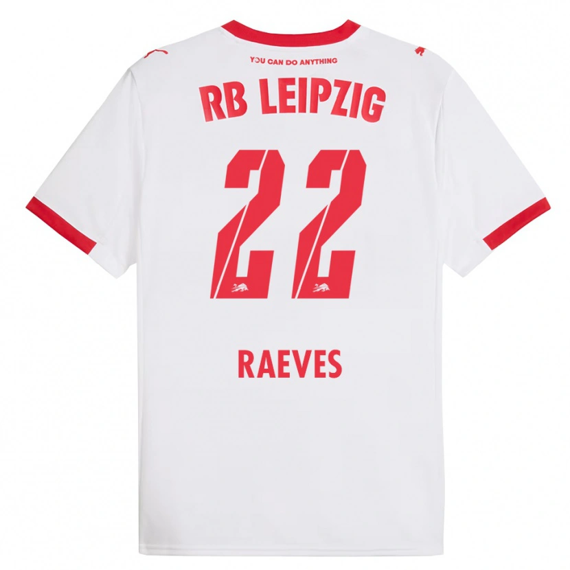 DanxenメンズDries Raeves#22ホワイト レッドホームシャツ2025/26ジャージーユニフォーム