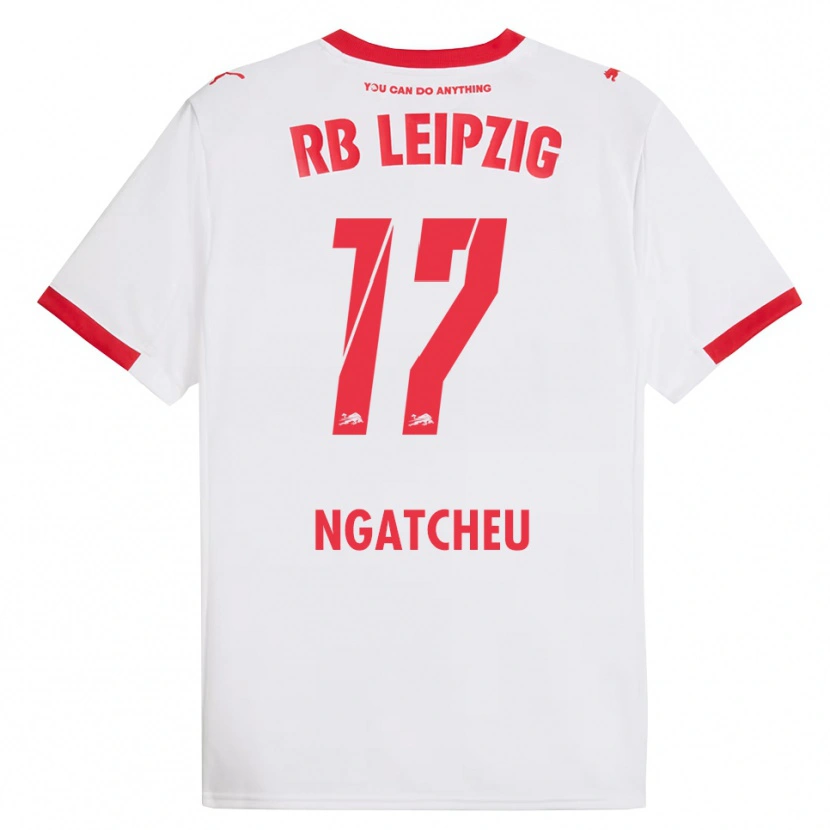 DanxenメンズYohan Ngatcheu#17ホワイト レッドホームシャツ2025/26ジャージーユニフォーム